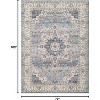 Acekool Vintage Floral Rug - Washable 6x9 Boho Carpet with Non-Slip Back - 2 of 4