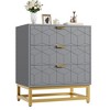 TROPOW Dresser for Bedroom, 3 Drawer Dresser with Metal Legs, Wood Dressers Chest Organizer with Wide Storage, Modern Chest - 4 of 4