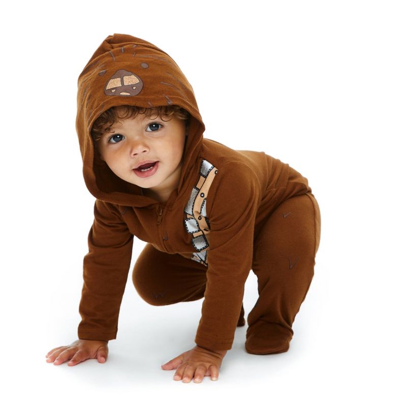 Star Wars Chewbacca Baby Zip Up Cosplay Costume Coverall Newborn to Infant , 5 of 10