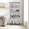 Okak Display Cabinet with Glass Door and Acrylic Shelves, Storage Cabinet with Lock and Wheels, Cabinet for Living Room, Bedroom - 2 of 4