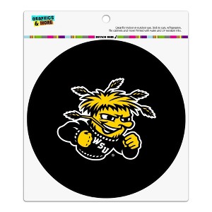 Wichita State University Shockers Logo Automotive Car Refrigerator Locker Vinyl Circle Magnet - 1 of 4