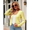 BLUEMING Womens Sweater Cardigan Cropped Lightweight Rib Texture Button Down Knit Tops 2025 Fall Fashion Outfits - 3 of 4