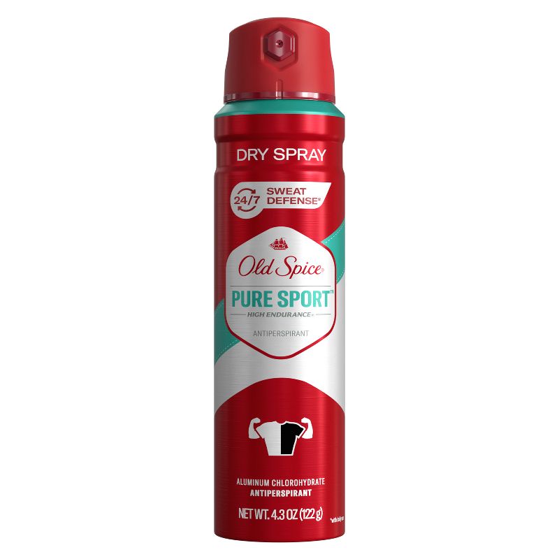 Old Spice Men&#39;s High Endurance Anti-Perspirant and Deodorant Invisible Dry Spray for Men - Pure Sport Scent - 4.3oz, 1 of 8