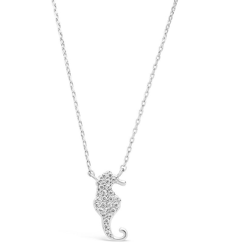 SHINE by Sterling Forever CZ Seahorse Pendant Necklace, 1 of 6