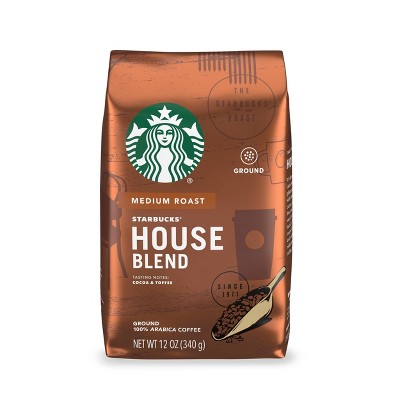 Starbucks Medium Roast Ground Coffee — House Blend — 100% Arabica — 1 bag (12 oz.)