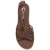 Journee Collection Womens Jess Ankle Wrap Low Block Heel Sandals Brown 9.5 - 4 of 4