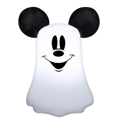 Gemmy Airblown Inflatable Stylized Mickey Ghost Disney , 3.5 ft Tall, Multicolored
