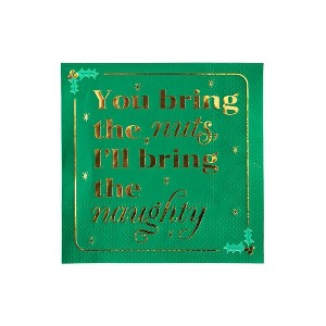 Jollity & Co. - You Bring The Nuts Cocktail Napkins - Pack of 20 Paper Napkins - 1 of 3