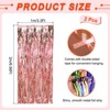 Unique Bargains Wedding Birthday Party Decoration Foil Fringe Backdrop Curtain 2 Pcs - 2 of 4