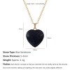 Natural Stone Heart Gemstone Healing Crystal Pendant Lucky Blessing Energy Necklace for Women Men, Blue Sandstone - 4 of 4