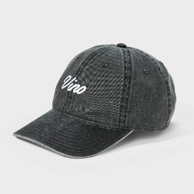 Women's Cotton Baseball Hat - Mighty Fine Black Wash