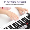 Whizmax Keyboard Piano for Beginners, 61 Key Piano Keyboard with Built-In Speaker Microphone, Portable Keyboard Teaching for Christmas Gift, Black - image 3 of 4