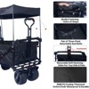 FURNIinspire Outdoor Serving Carts Collapsible Wagon 140L Wagons Carts Foldable with Removable Canopy Folding Wagon Cart, Black, 35.4"*19.7"*44.5" - 4 of 4