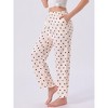 INSPIRE CHIC Women's Lounge Pants Floral Dot Pattern Wide Leg Pants Elastic Waist with Pocket Sleep Nightwear Pajama - 2 of 4