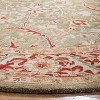 Anatolia AN523 Hand Tufted Round Traditional Area Rug - Green/Red - 8' X 8' Round - Safavieh. - 3 of 4