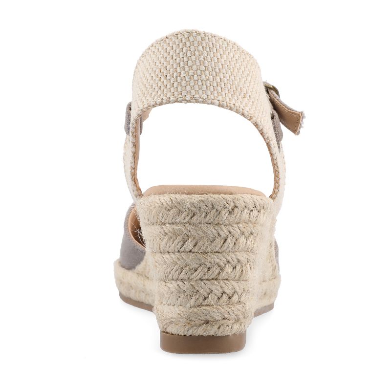 Journee Collection Womens Ashlyn Tru Comfort Foam Wedge Heel Espadrille Sandals, 4 of 13