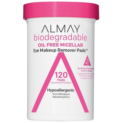 Almay Biodegradable Oil Free Micellar Eye Makeup Remover Pads - 120ct