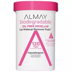 Almay Biodegradable Oil Free Micellar Eye Makeup Remover Pads - 120ct