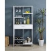 Coaster Figueroa Modern 5 Shelf Wood Wine Cabinet with Drawer White High Gloss/Chrome - 3 of 4
