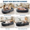 Large-Sized Pet & Human Nest Bed with Raised Headrest,Ergonomic Orthopedic Support，for living rooms and bedrooms，Multiple Colors Available - 4 of 4