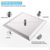SEVOBAL Shower Faucets 16 Inch Chrome Rain Shower Head, Square Ultra Thin 304 Stainless Steel High Pressure Shower Head, Silver, 16"*16"*2.5" - 4 of 4