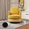 GDFStudio Roxanne Swivel Chenille Upholstered Wood and Steel Accent Chair - 2 of 4