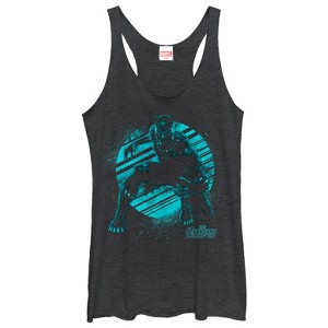 Women's Marvel Avengers: Avengers: Infinity War Panther Splat Racerback Tank Top - 1 of 3