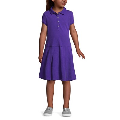 Lands' End School Uniform Kids Short Sleeve Mesh Polo Dress