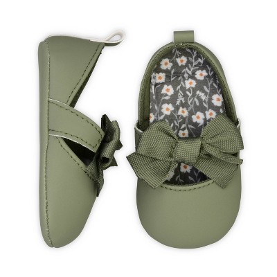 Carter's Just One You® Baby Girls' Mary Jane Sneakers - Olive Green 0-3M