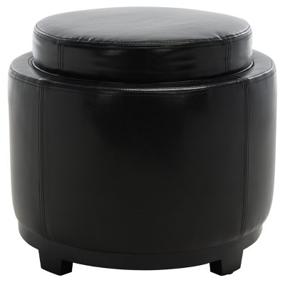 Round Flip Top Storage Ottoman - HUD4045 - Safavieh Couture