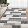 Living Room Rugs 8x10 Ultra-Soft Contemporary Accent Carpet, Large Neutral Floor Cover, Foldable Thin Indoor Mat, Non-Shedding Soft Low Pile Rug - 2 of 4