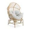 Coolbibila-Wicker Glider Chair For Outdoor, Patio Chair With Olefin Cushions, Patio Chair Wicker With Functional Glider Design - 3 of 4