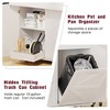Sapphtopaz Farmhouse Kitchen Island with Drop Leaf&Removable Side Racks,Rolling Kitchen Table with Drawers&Towel Rack Kitchen Cart for Kitchen - 3 of 4