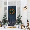 3ft Pre-Lit Holiday Trees with 78 LED Lights, Snowflakes and Red Berries, White - 3 of 4