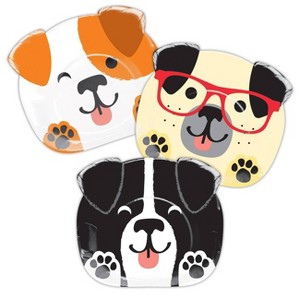 24ct Dog Shaped Dinner Plates - 1 of 4