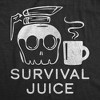 Womens Survival Juice T Shirt Funny Caffiene Coffee Addicts Tee For Ladies - Crazy Dog Women's T Shirt - image 2 of 4