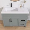 Bath Vanity Cabinet without Top 42 in. W x 21.5 in. D x 33.5 in. H Sky Gray Bathroom Vanity with Black Handle - 4 of 4