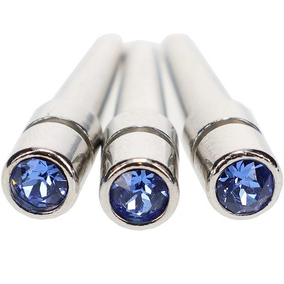 WE Games Chrome Cribbage Pegs with Swarovski Austrian Crystals - Set of 3