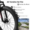 YONWAY Fat Tires Mountain Bike, 21 Speed Dual Disc Brake, Steel Frame, for Mountain, Sand, and Snow Cycling - 4 of 4