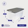 Homz Secure Latch Large Clear Stackable Storage Container w/ Lid - 4 of 4