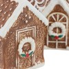 Gibson Ceramic Gingerbread House Salt and Pepper Shaker Set in Brown - 3 of 4