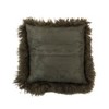 Saro Lifestyle 100% Wool Mongolian Lamb Fur Throw Pillow With Poly Filling - 2 of 3