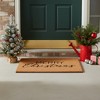 HomeRoots 24" X 36" Brown And Black Christmas Merry Christmas Outdoor Coir Door Mat - 2 of 4