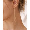 Dangle Earrings for Women- 14K Gold Plated Butterfly Heart Star Hoop Chain Tassel Design Long Dangle Earrings - 2 of 4