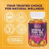Omega Fish Oil Gummies - Delicious Orange Flavor Fish Oil Omega 3 Supplements with Heart Healthy EPA & DHA Fatty Acids for Heart - 60 Gummies - 3 of 4