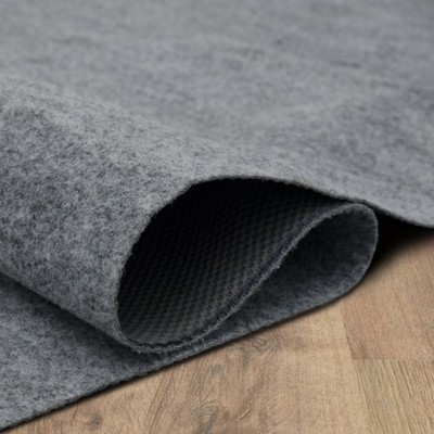 Minimalist Gray 8'x10' Rectangular Area Rug Pad