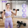 4-in-1 Adjustable Dumbbell Set, 5LB Hand Weights for Women with Soft TPU Rubber Handle for Home Gym Training - 2 of 4