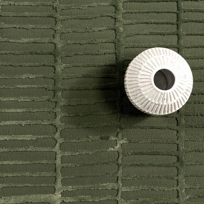 Nuloom Kailani Geometric Machine Washable Indoor Area Rug, 6' 7" x 9', Green