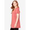 Woman Within Plus Size Perfect Short-Sleeve Scoop-Neck Henley Tunic - 4 of 4