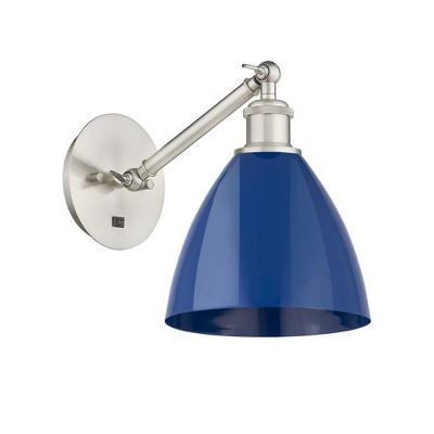 Plymouth Dome - 1 Light Wall Sconce In Industrial Style-13.25 Inches Tall and 7.5 Inches Wide